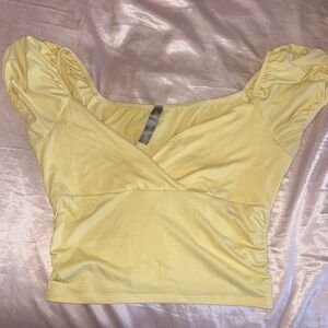 Yellow off the shoulder top